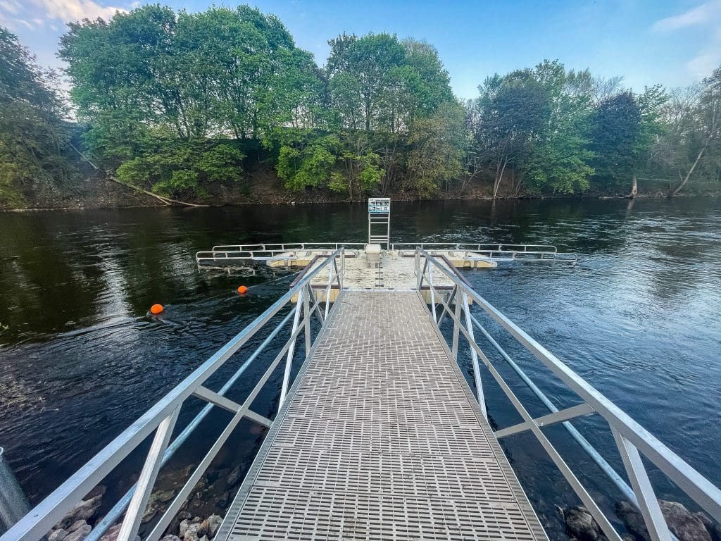 Handicap Accessible Kayak Launch at Hemlock Park in Big Rapids Michigan photo courtesy of Hemlock Park Improvement Project