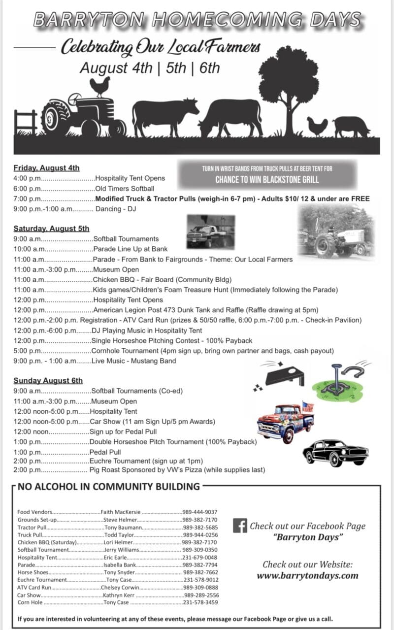 Barryton Homecoming Days: Celebrating Our Local Farmers